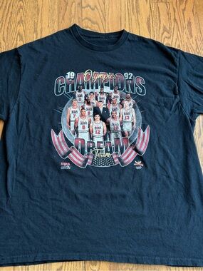 Vintage 1992 NBA Dream Team USA Olympic Tee Sz XL Magic  Johnson Michael Jordon